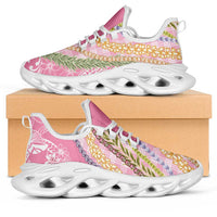Pink Palaka Hawaii Leis Clunky Sneakers Hawaiian-plaid Elegant Tropical Vibes LT14 Pink - Polynesian Pride