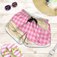 Pink Palaka Hawaii Leis Elegant Vibes Shorts for Women LT14 Pink - Polynesian Pride