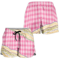 Pink Palaka Hawaii Leis Elegant Vibes Shorts for Women LT14 - Polynesian Pride