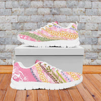 Pink Palaka Hawaii Leis Sneakers Hawaiian-plaid Elegant Tropical Vibes LT14 Pink - Polynesian Pride