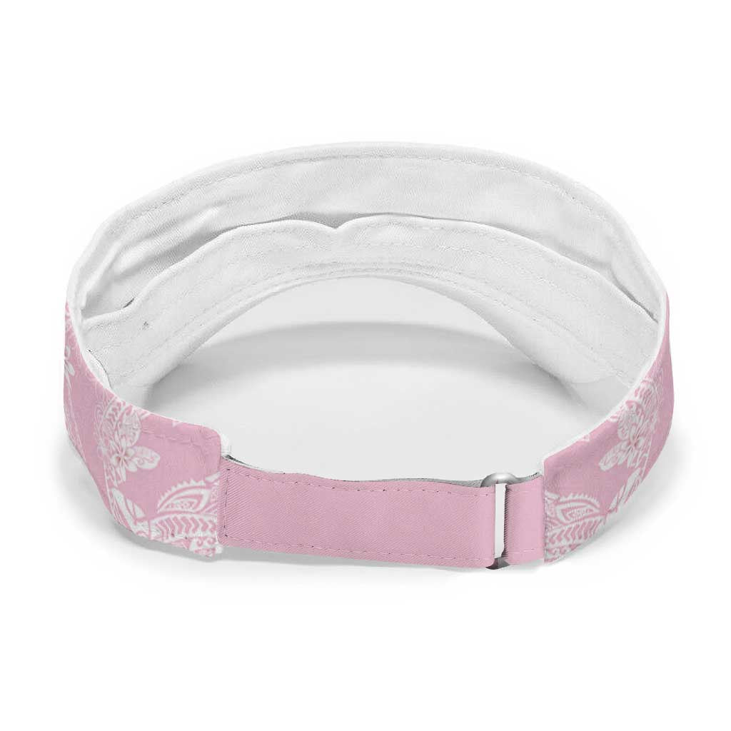 Pink Palaka Hawaii Leis Sun Visor Cap Hawaiian-plaid Elegant Tropical Vibes LT14 - Polynesian Pride
