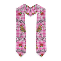 Pink Palaka Hawaii Mele Kalikimaka Graduation Stole Ohia Lehua Shell Leis Funny Gingerbread Santa LT14 - Polynesian Pride