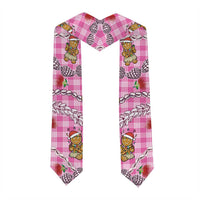 Pink Palaka Hawaii Mele Kalikimaka Graduation Stole Ohia Lehua Shell Leis Funny Gingerbread Santa LT14 - Polynesian Pride