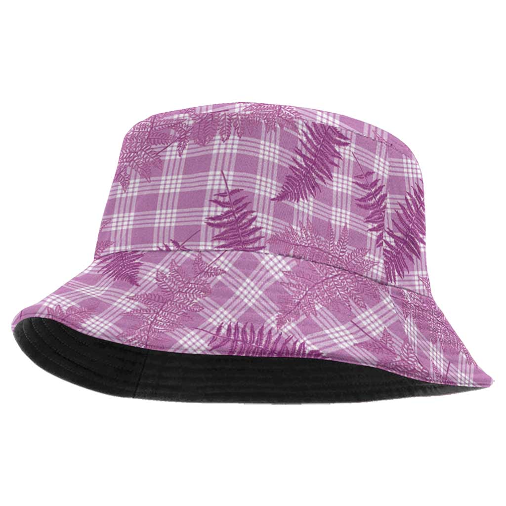 Pink Palaka Hawaii Palapalai Bucket Hat Hawaiian Fern