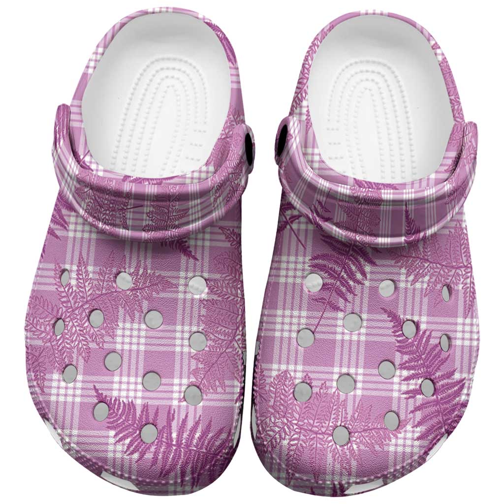 Pink Palaka Hawaii Palapalai Clogs Shoes Hawaiian Fern LT14 Pink - Polynesian Pride