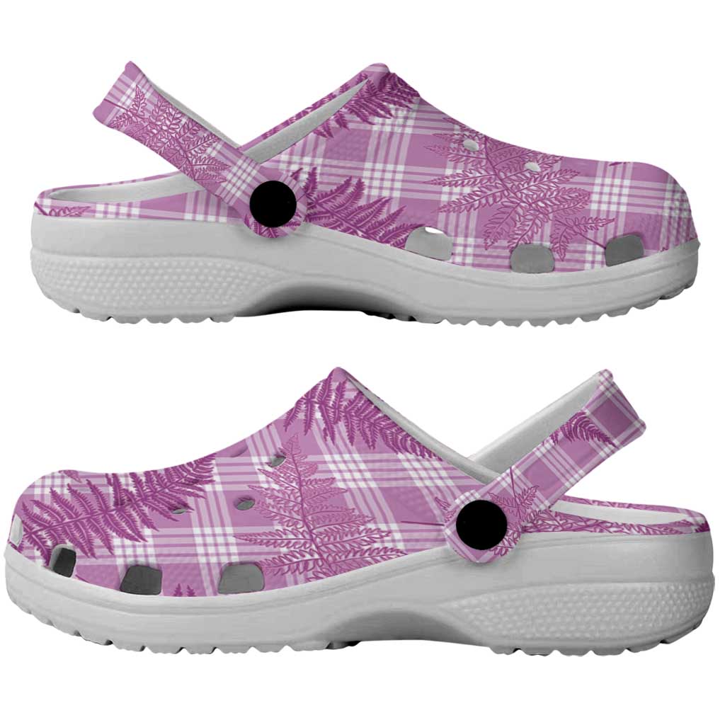 Pink Palaka Hawaii Palapalai Clogs Shoes Hawaiian Fern LT14 - Polynesian Pride