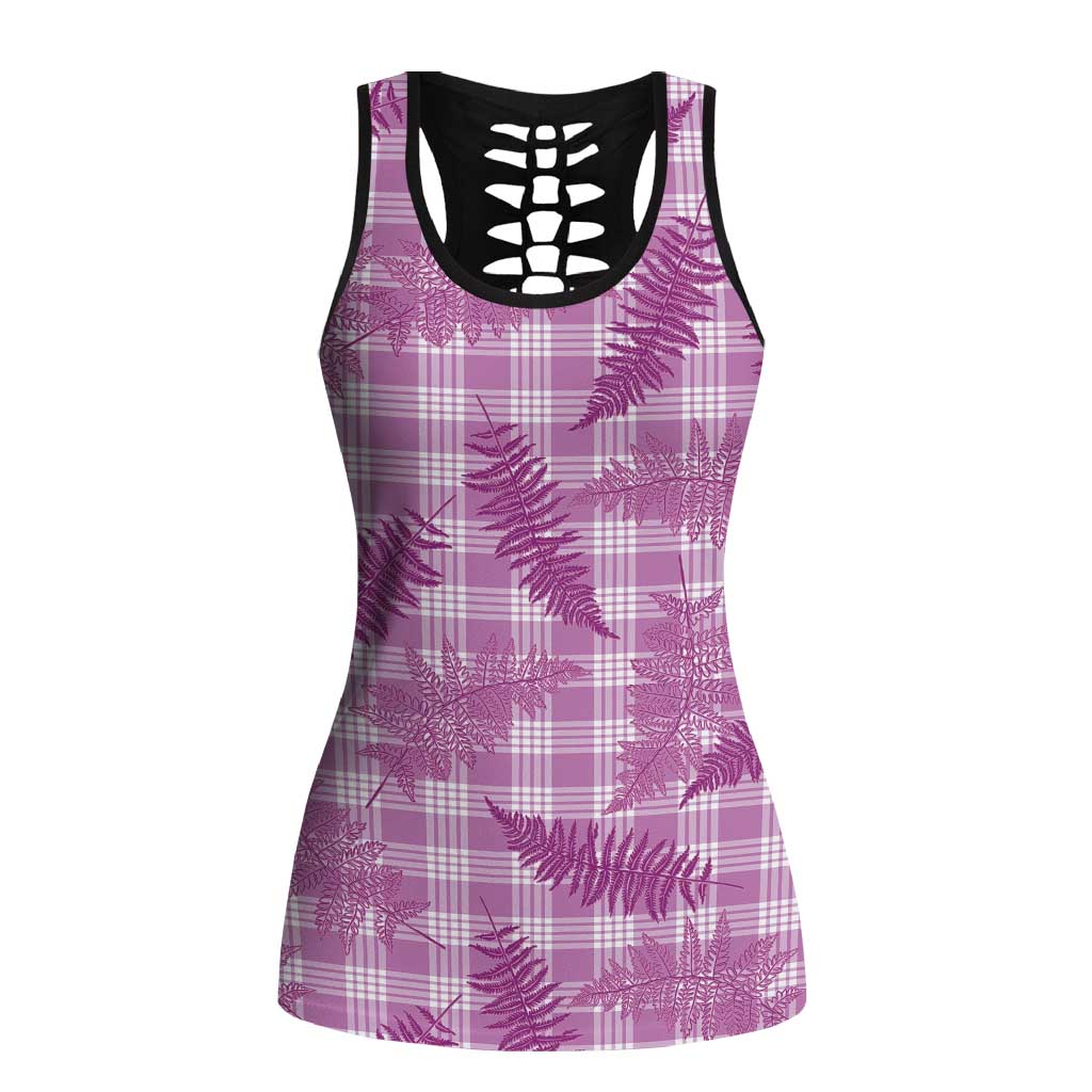 Pink Palaka Hawaii Palapalai Hollow Tank Top Hawaiian Fern LT14 Female Pink - Polynesian Pride