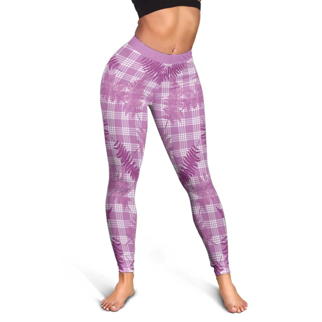 Pink Palaka Hawaii Palapalai Leggings Hawaiian Fern LT14 - Polynesian Pride