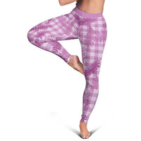 Pink Palaka Hawaii Palapalai Leggings Hawaiian Fern LT14 - Polynesian Pride