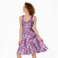 Pink Palaka Hawaii Palapalai Midi Dress Hawaiian Fern LT14 - Polynesian Pride