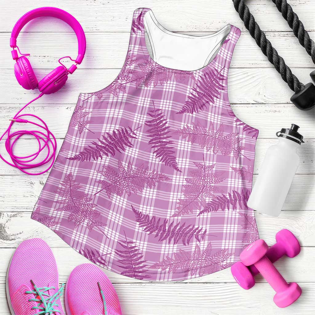 Pink Palaka Hawaii Palapalai Women Racerback Tank Hawaiian Fern LT14 Pink - Polynesian Pride