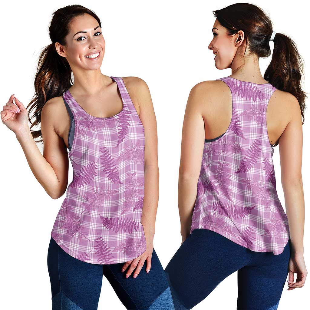 Pink Palaka Hawaii Palapalai Women Racerback Tank Hawaiian Fern LT14 - Polynesian Pride