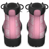 Pink Palaka Quilt Hawaii All Season Boots Traditional Hawaii-plaid Pattern - Polynesian Pride