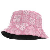 Pink Palaka Quilt Hawaii Bucket Hat Traditional Hawaii-plaid Pattern - Polynesian Pride