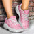 Pink Palaka Quilt Hawaii Chunky Sneakers Traditional Hawaii-plaid Pattern - Polynesian Pride