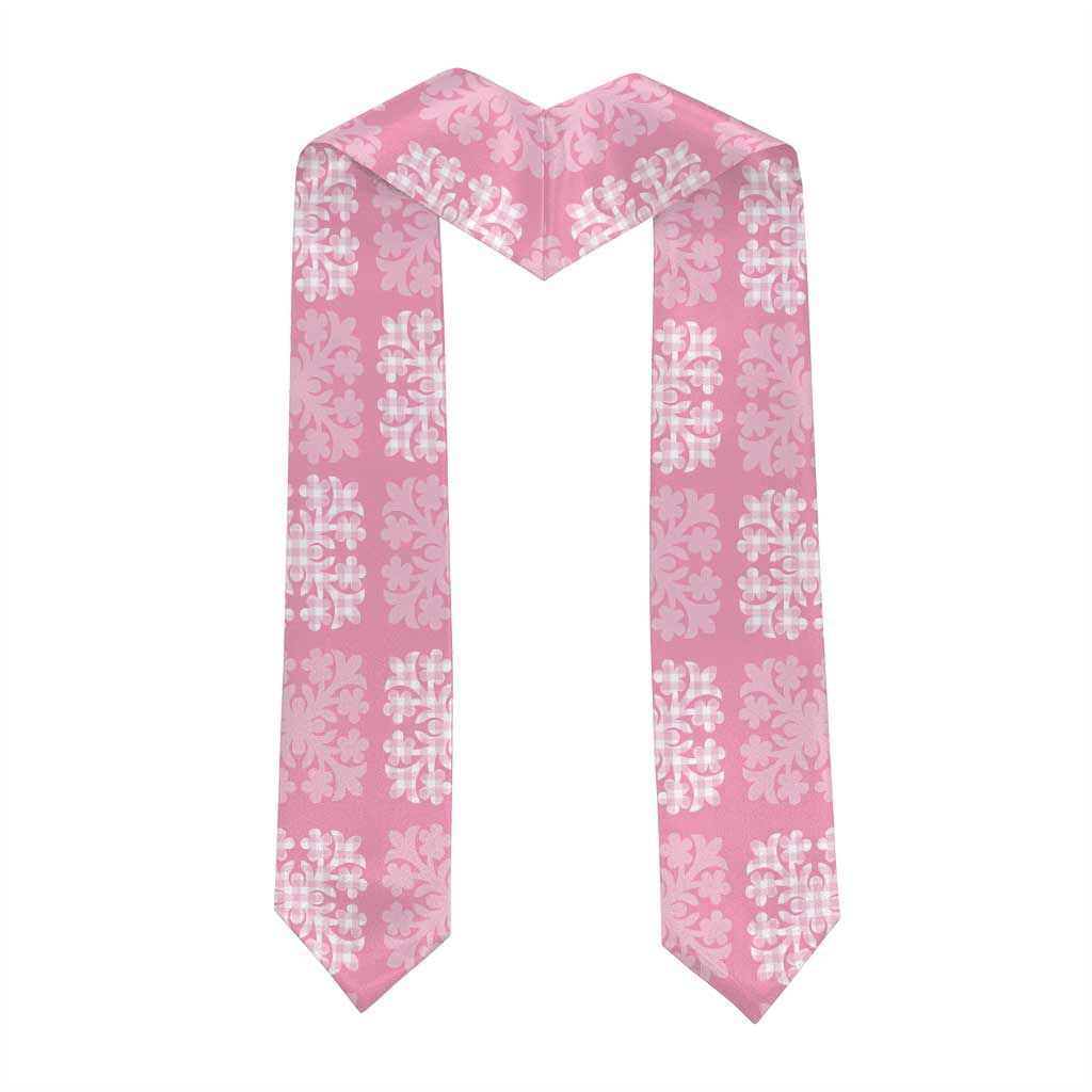 Pink Palaka Quilt Hawaii Graduation Stole Traditional Hawaii-plaid Pattern - Polynesian Pride