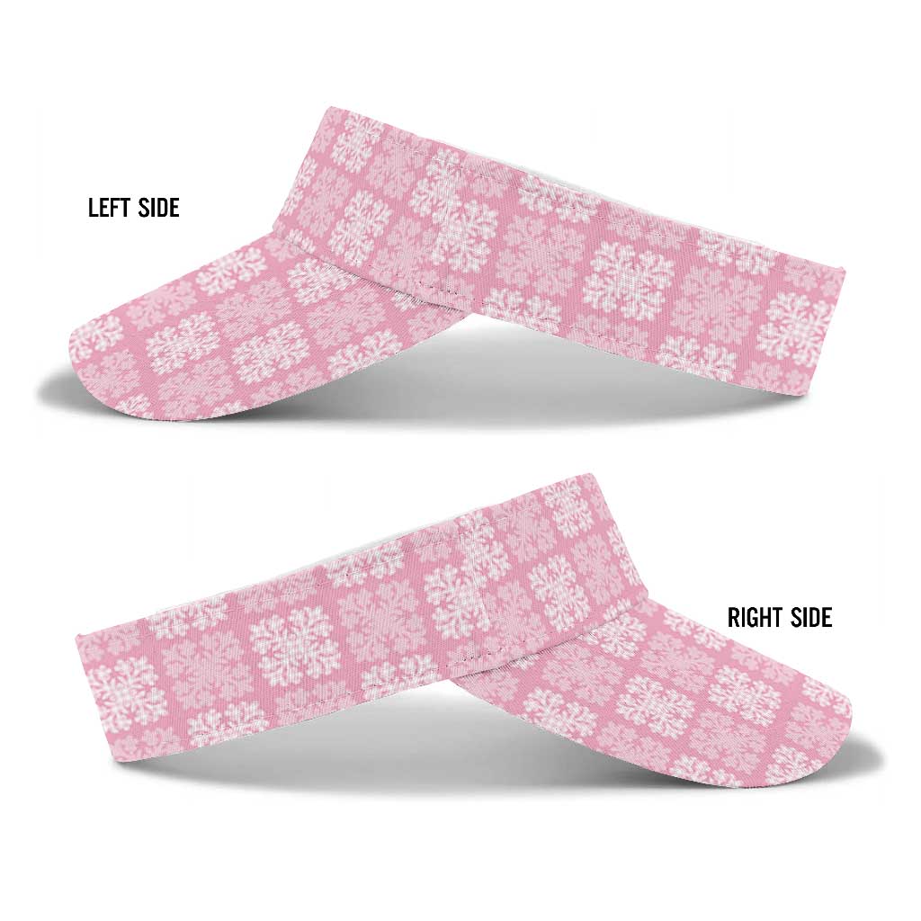 Pink Palaka Quilt Hawaii Sun Visor Cap Traditional Hawaii-plaid Pattern LT14 - Polynesian Pride