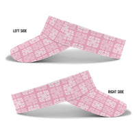 Pink Palaka Quilt Hawaii Sun Visor Cap Traditional Hawaii-plaid Pattern LT14 - Polynesian Pride
