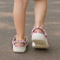 Pink Paniolo Palaka Hawaiian Cowgirl Christmas Clogs Shoes - Polynesian Pride