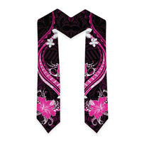Pink Polynesian Pattern With Tropical Flowers Graduation Stole LT05 - Polynesian Pride