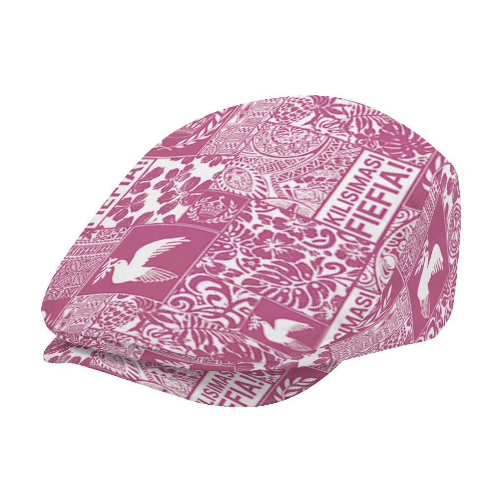 Pink Tonga Kilisimasi Fiefia Jeff Hat Pacific Patchwork Xmas Vibes - Polynesian Pride