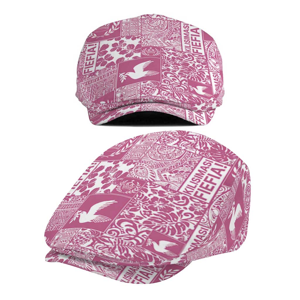 Pink Tonga Kilisimasi Fiefia Jeff Hat Pacific Patchwork Xmas Vibes - Polynesian Pride
