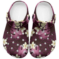 Pink Tropical Hawaii Clogs Shoes Seamless Monstera Plumeria Hawaiian Pattern - Polynesian Pride