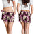 Pink Tropical Hawaii Shorts for Women Seamless Monstera Plumeria Hawaiian Pattern - Polynesian Pride