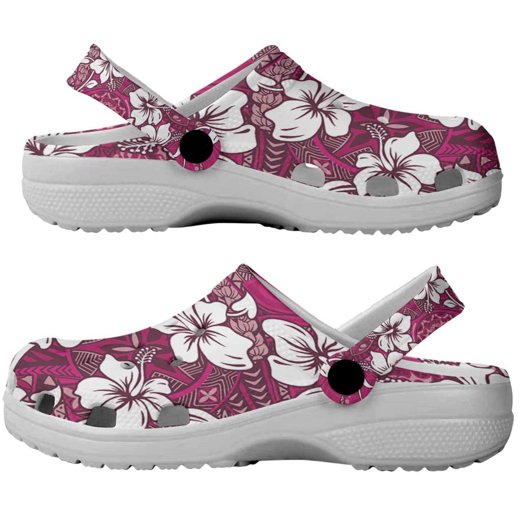 Piqi Bula Fiji Clogs Shoes Fijian Tapa Seamless Hibiscus - Polynesian Pride