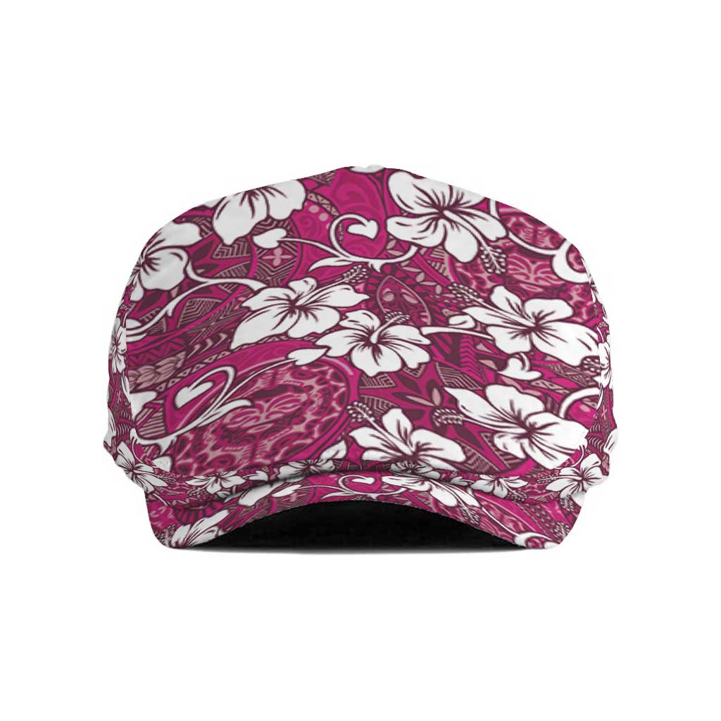 Piqi Bula Fiji Jeff Hat Fijian Tapa Seamless Hibiscus - Polynesian Pride