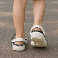 Plumeria With Black Polynesian Tattoo Pattern Clogs Shoes - Polynesian Pride