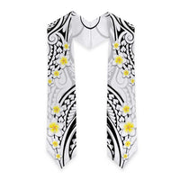 Plumeria With White Polynesian Tattoo Pattern Graduation Stole LT05 - Polynesian Pride