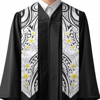Plumeria With White Polynesian Tattoo Pattern Graduation Stole LT05 - Polynesian Pride