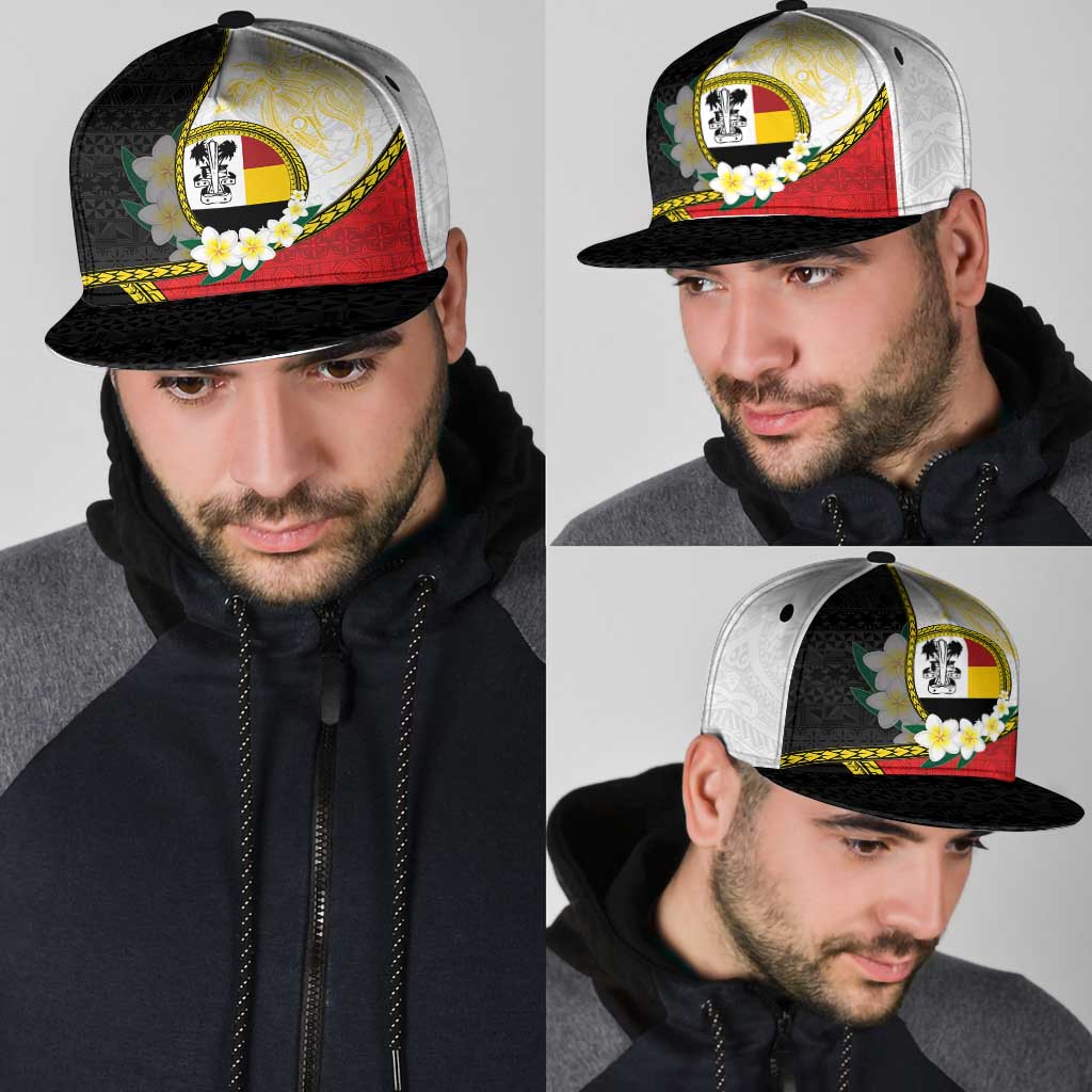 PNG Madang Provins Snapback Cap Papua New Guinea Plumeria Melanesian Pattern - Polynesian Pride