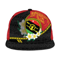 PNG Sauten Hailans Snapback Cap Papua New Guinea Plumeria Melanesian Pattern - Polynesian Pride
