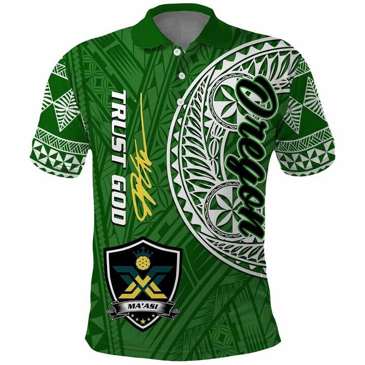 Custom request - TRUST GOD - 29/10/25 - Green Polo Shirt - LT9