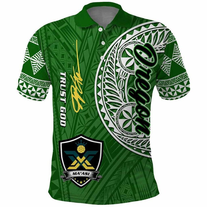 Custom request - TRUST GOD - 29/10/25 - Green Polo Shirt - LT9
