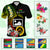 Custom Photo Vanuatu Provinces Polo Shirt Vanuatuan Pig Tusk and Pacific Beauty Flower CTM09 Reggae - Polynesian Pride