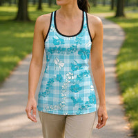 Polu Aloha Hawaii Hollow Tank Top Plumeria Lei With Palaka Motif LT14 - Polynesian Pride