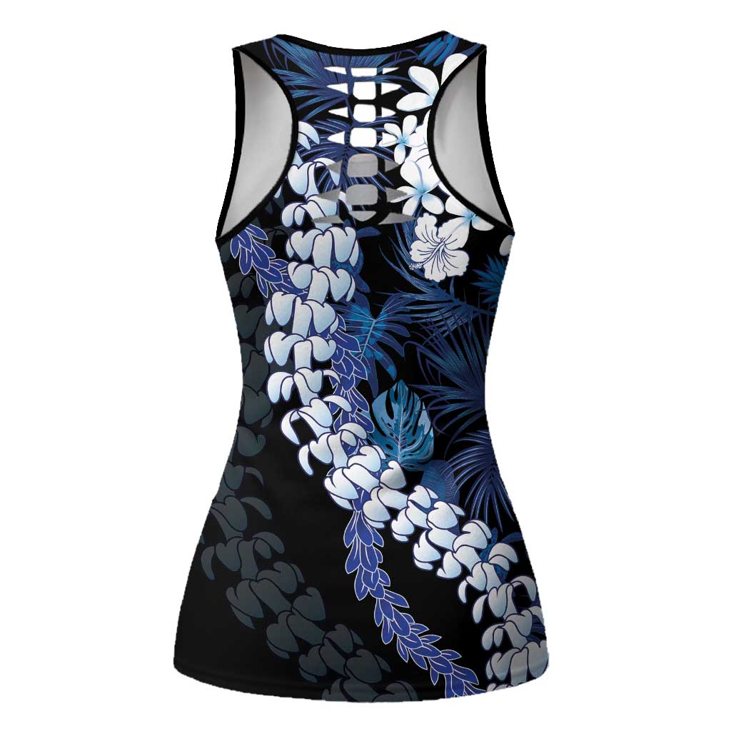 Polu Aloha Hawaii Lei Hollow Tank Top Tropical Flowers Elegant Vibe LT14 - Polynesian Pride