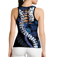 Polu Aloha Hawaii Lei Hollow Tank Top Tropical Flowers Elegant Vibe LT14 - Polynesian Pride