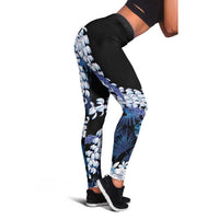 Polu Aloha Hawaii Lei Leggings Tropical Flowers Elegant Vibe - Polynesian Pride