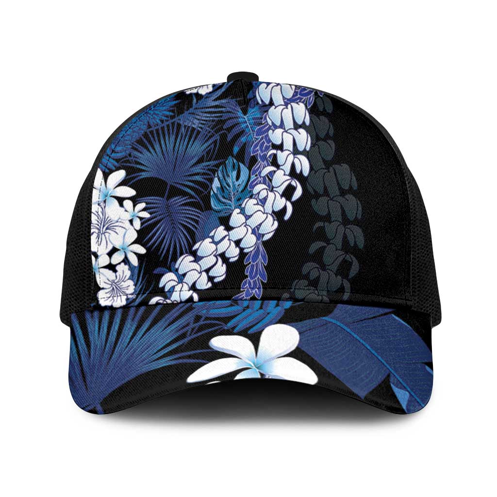 Polu Aloha Hawaii Lei Mesh Trucker Cap Tropical Flowers Elegant Vibe - Polynesian Pride