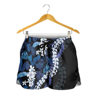 Polu Aloha Hawaii Lei Shorts for Women Tropical Flowers Elegant Vibe LT14 - Polynesian Pride