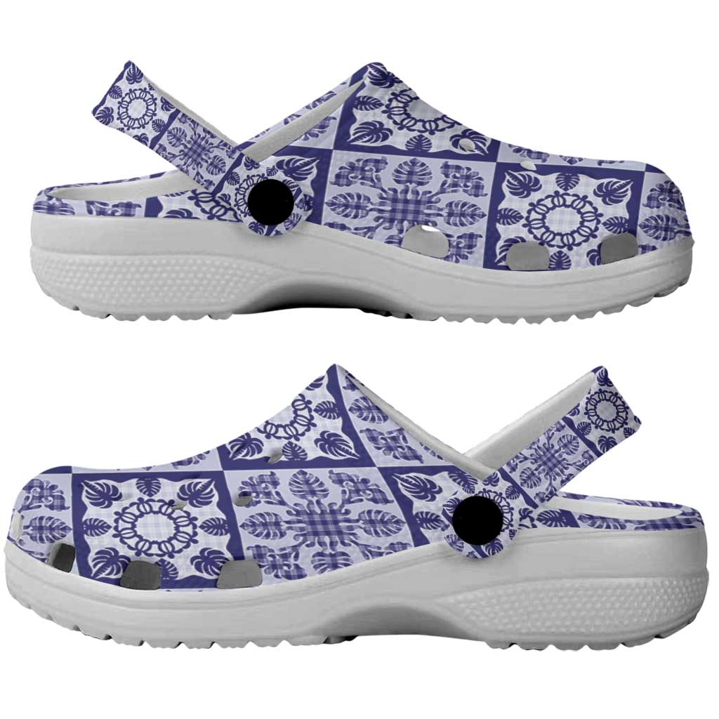 Polu Palaka Quilt Hawaii Clogs Shoes Hawaiian Tropical Monstera Sea Turtle LT14 - Polynesian Pride