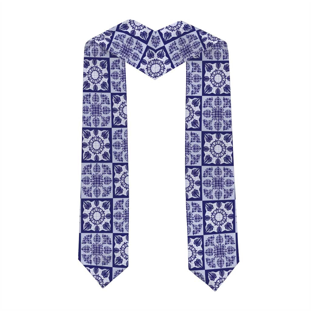 Polu Palaka Quilt Hawaii Graduation Stole Hawaiian Tropical Monstera Sea Turtle LT14 - Polynesian Pride