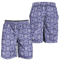 Polu Palaka Quilt Hawaii Shorts for Men Hawaiian Tropical Monstera Sea Turtle LT14 - Polynesian Pride