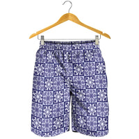 Polu Palaka Quilt Hawaii Shorts for Men Hawaiian Tropical Monstera Sea Turtle LT14 - Polynesian Pride