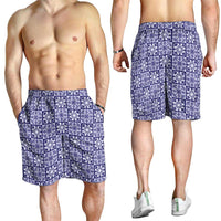 Polu Palaka Quilt Hawaii Shorts for Men Hawaiian Tropical Monstera Sea Turtle LT14 - Polynesian Pride