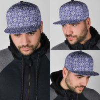 Polu Palaka Quilt Hawaii Snapback Cap Hawaiian Tropical Monstera Sea Turtle